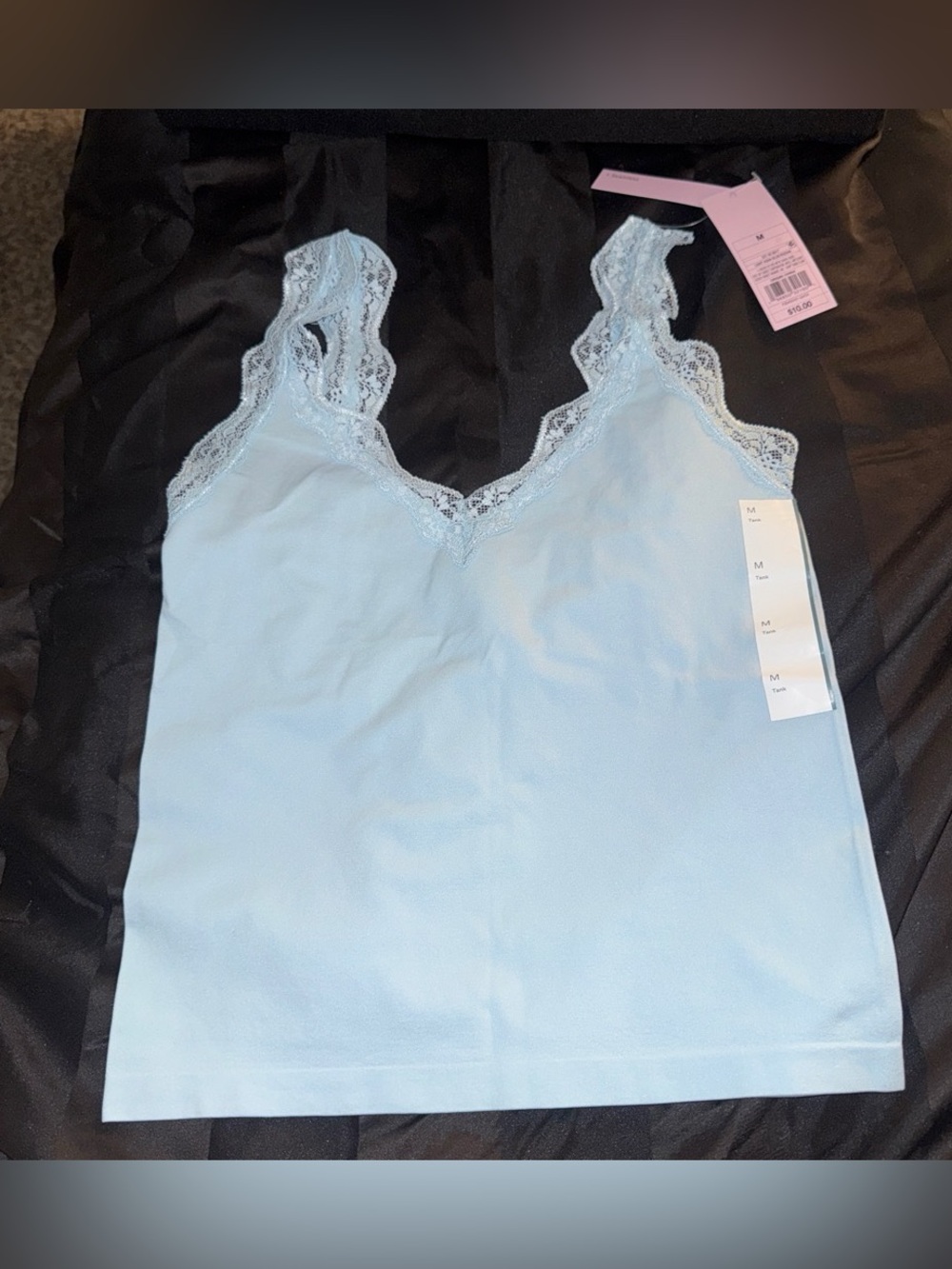 Target Light Blue Lace Trim Camisole Tank Top